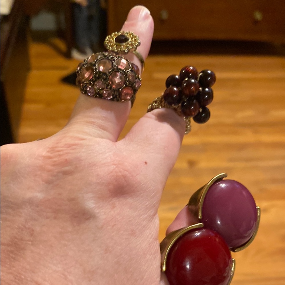 Elegant Statement Rings Set